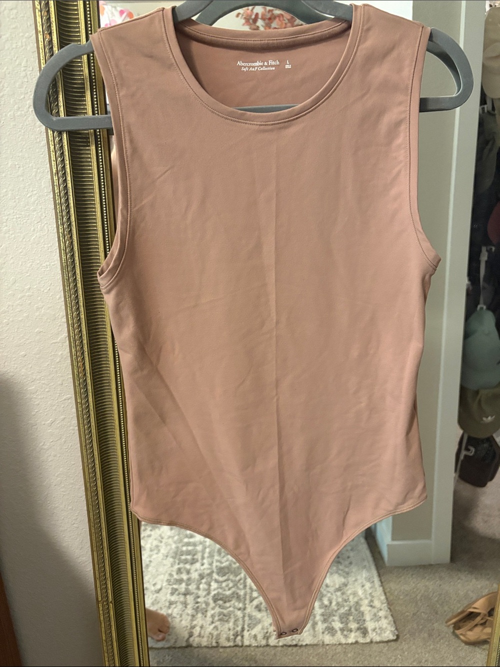 Abercrombie & Fitch Sleeveless Taupe Bodysuit size large